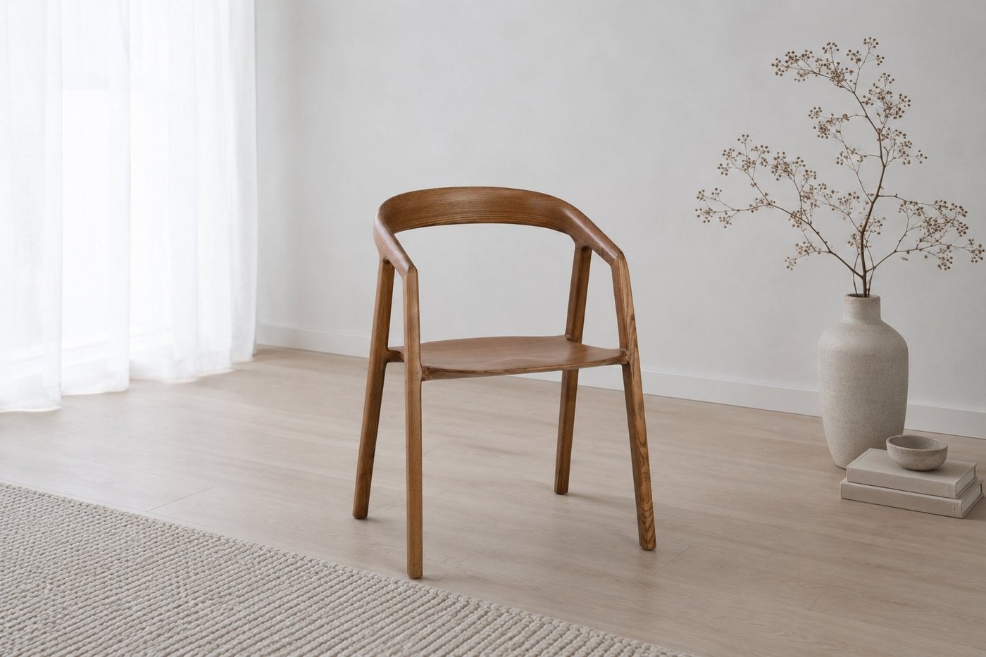 Crest Walnut — Dining Armchair