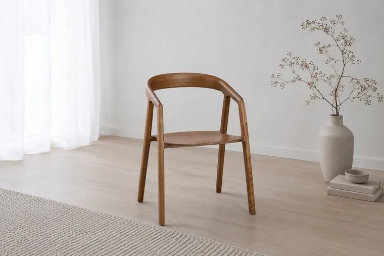 Crest Walnut — Dining Armchair