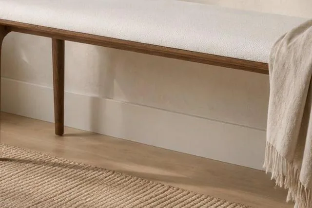 Bank Upholstered Bench — detail